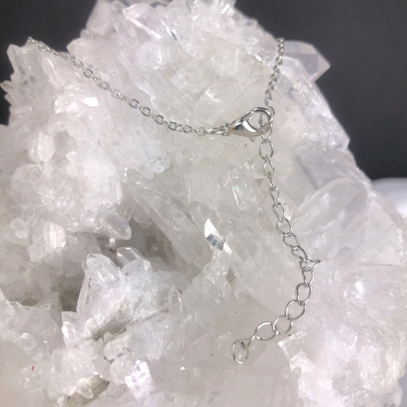 Natural Genuine Black Tourmaline Necklace on 925 silver chain - Picture 6 of 8